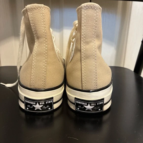 Unisex CONVERSE CHUCK 70 Canvas HIGH TOP Oat Milk Beige Women size 7/Men Size 5 - Picture 11 of 14
